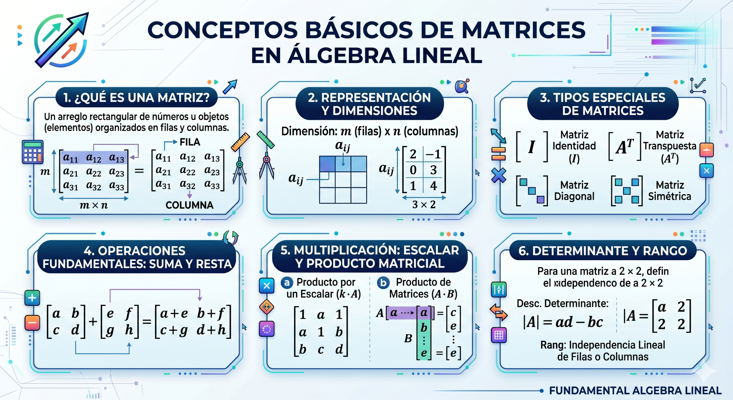 Infografía sobre matrices