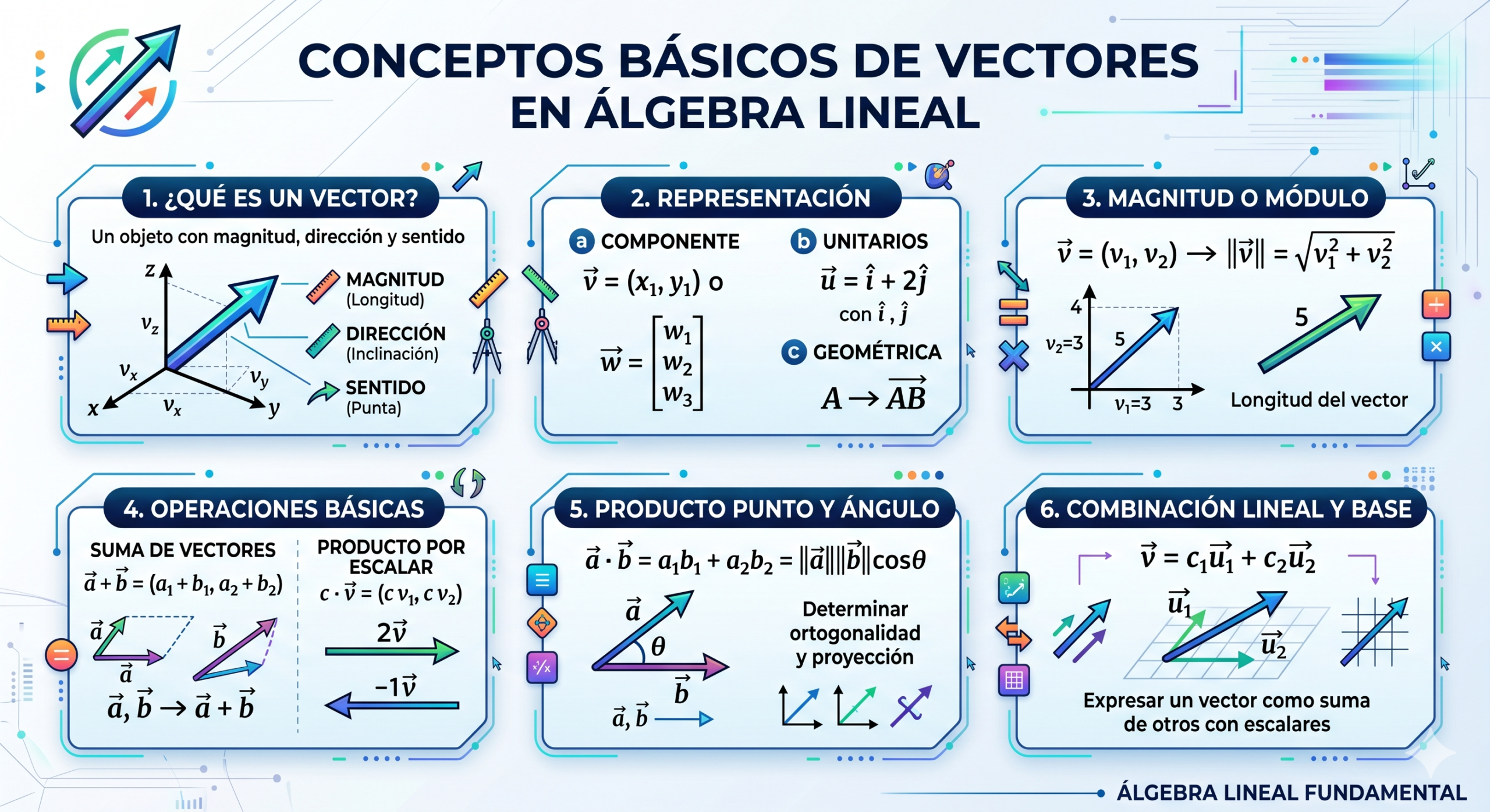 Infografía sobre vectores
